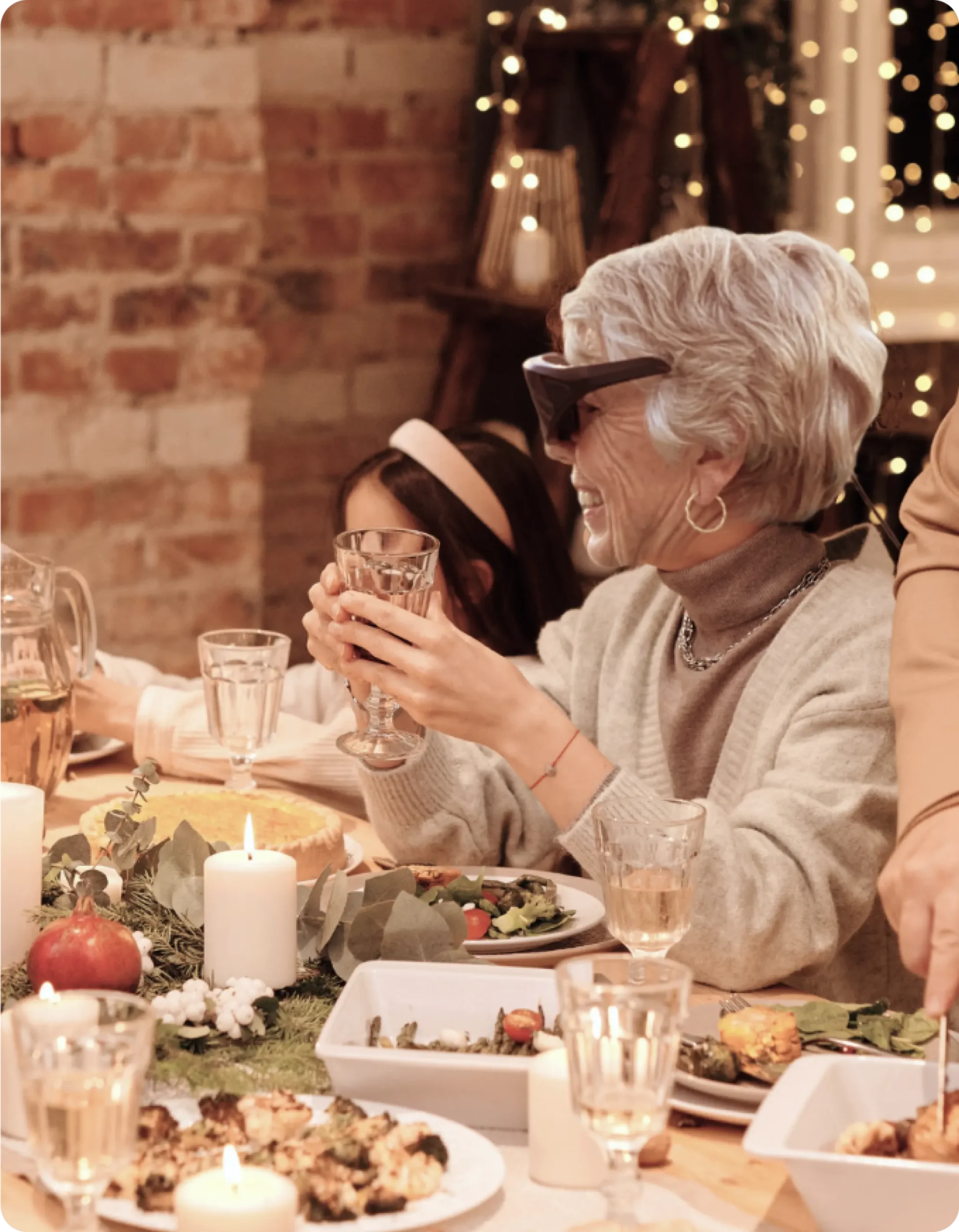 IrisVision user enjoying a family gathering