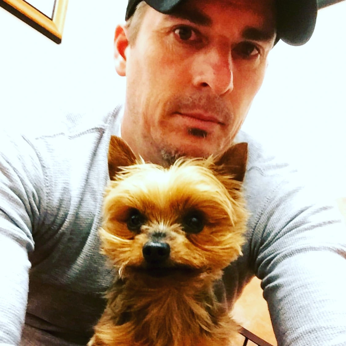 With dog