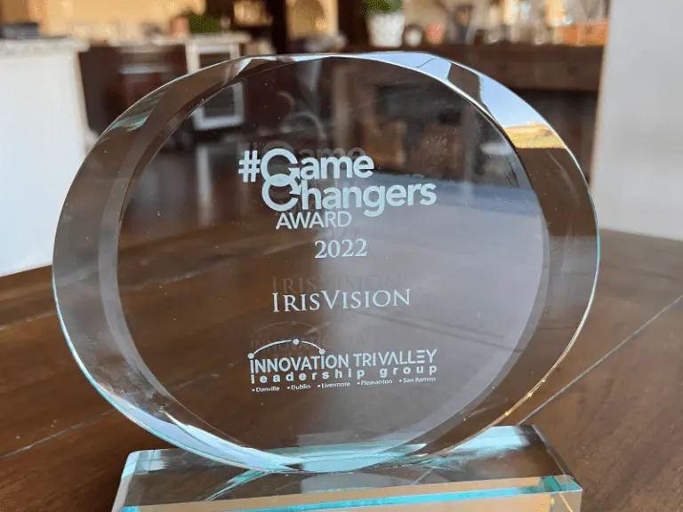 IrisVision receiving the Innovation Tri-Valley #GameChangers Award