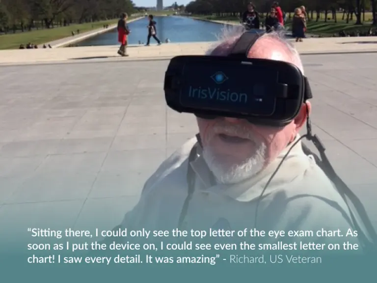 Veteran regaining his sight and independence with IrisVision