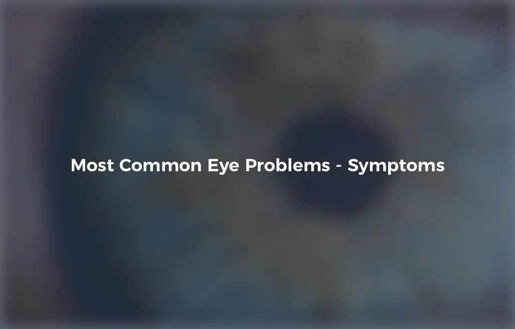 Eye Problem Symptoms Infographics